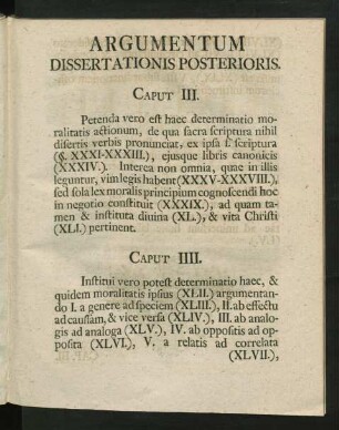 Argumentum Dissertationis Posterioris.