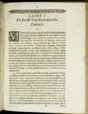 Caput I. De fine & Scopo huius diatriba, Præfatio.