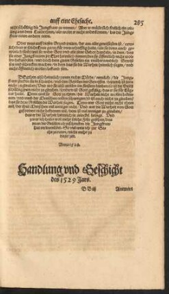 Handlung und Geschicht des 1529 Jars.