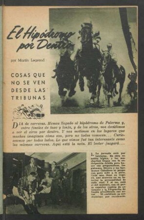 El hipódromo por dentro - Cosas que no se ven desde las tribunas