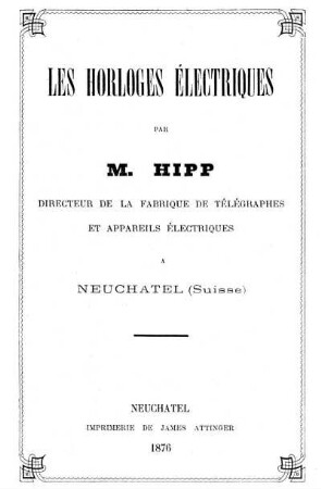 Les horloges électriques