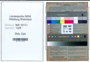 Entnazifizierung Carl Dick , geb. 12.06.1890 (Baeckermeister)