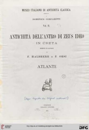 2: Museo italiano di antichità classica: Atlante