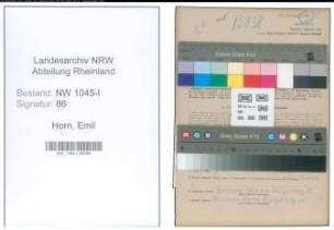 Entnazifizierung Emil Horn , geb. 09.10.1906 (Magazinverwalter)