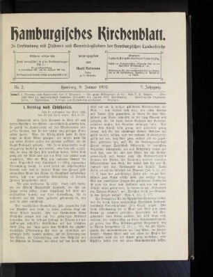 1. Sonntag nach Epiphanias