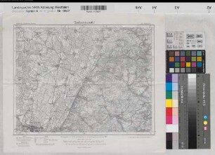 Deutsches Reich Karte des Deutschen Reiches Nr. 573 Karlsruhe 1886 1 : 100 000 28 x 34 Kartographische Abteilung der Preußischen Landesaufnahme Benkhausen