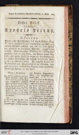 Erster Brief des heiligen Apostels Petrus