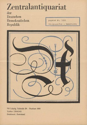 Nr. 1026: Zeitschriften - Geschichte