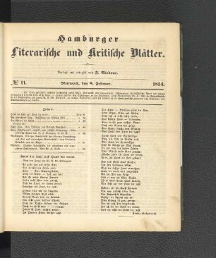No. 11. 8. Februar 1854