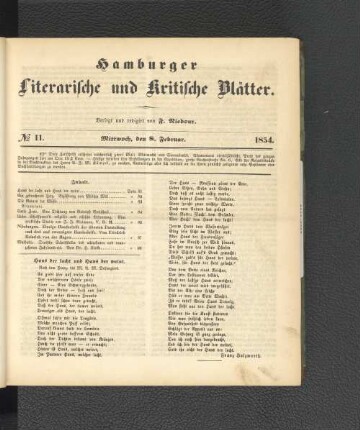 No. 11. 8. Februar 1854