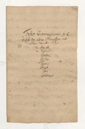 Titelblatt [Cantata "Festo Circumcisionis"]