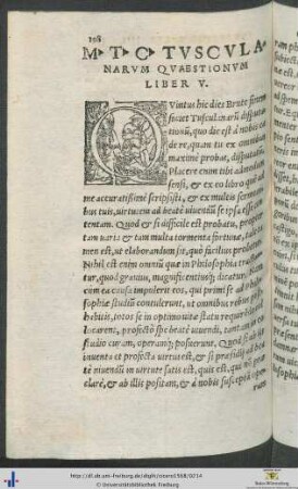 Marci Tullii Ciceronis Tusculanarum Quaestionum Liber V