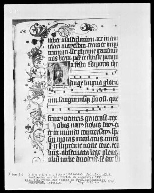 Psalterium aus Sankt Ulrich in Augsburg — Initiale P, Folio 156 verso