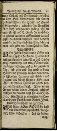 Umb Bereitschafft im Sterben.
