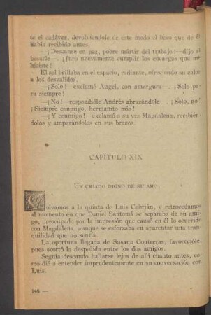 Capítulo XIX - Un criado digno de su amo