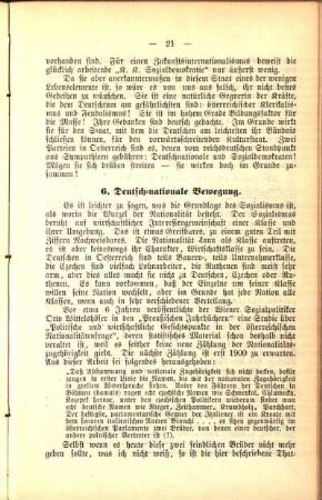6. Deutsch-nationale Bewegung.