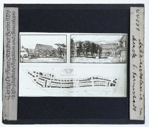 Darmstadt, Mercksche Kolonie : Ansichten, Lageplan