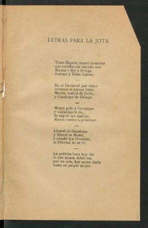 Letras para la jota