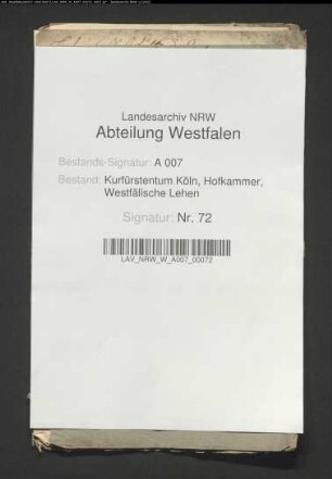 Gesuch des Hofrats Johann Philipp von Berswordt um weitere Belastung seines Lehnguts Aul zu Scheidingen