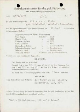 Kiener, Alois