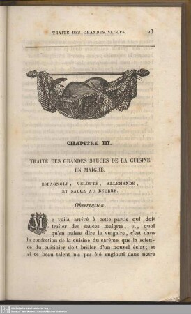 Chapitre III. Traité des grandes sauces de la cuisine en maigre
