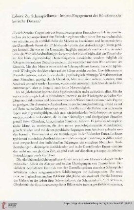 Exkurs: Zur Schauspielkunst - Inneres Engagement des Künstlers oder kritische Distanz?