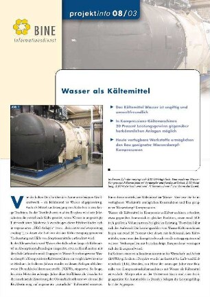 Wasser als Kältemittel.
