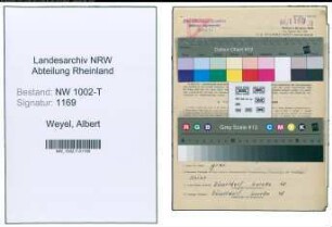 Entnazifizierung Albert Weyel , geb. 09.08.1899 (Schlosser)