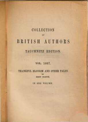 Thankful Blossom and other tales
