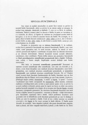 66-89, SINTAXA FUNCṬIONALǍ