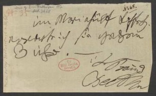 Brief an Anton Schindler : o.D. [Mai 1824]