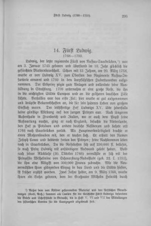 14. Fürst Ludwig 1768-1793.