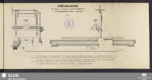 Hobelmaschine 12' lang, 4' breit & 4' hoch zu hobeln : 1/20 n. Gr.