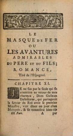 Le Masque De Fer Ou Les Avantures Admirables Du Père Et Du Fils, 3