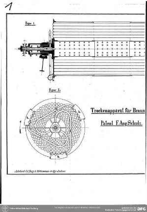 Tafel VI - Trockenapparate für Braunkohle, Patent F. Aug. Schulz