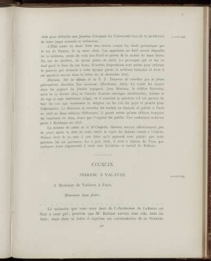 CCCXCIX. Peiresc à Valavez. Aix, 10 avril 1626