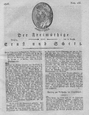 Nro. 166, Dienstag den 19. August 1806
