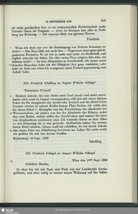 Friedrich von Schlegel an August Wilhelm von Schlegel, Wien, 10.09.1808