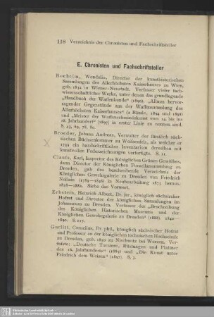 E. Chronisten und Fachschriftsteller