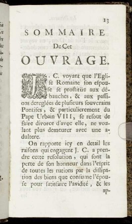 Sommaire De Cet Ouvrage.
