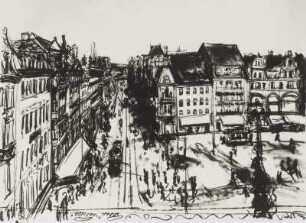 Dresden, Wilsdruffer Straße und Altmarkt 1900