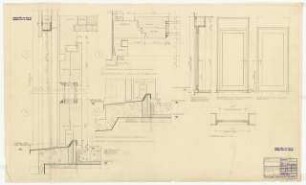 Wohnhaus Mildenberger, Hochberg: Hebetür Wohnzimmer: Ansichten, Schnitte 1:10, Details 1:1