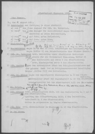 Winnenden mit Breuningsweiler und Hanweiler: Pfarrbericht 1952