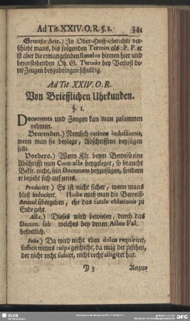 Ad Tit. XXIV. O. R. Von Briefflichen Uhrkunden