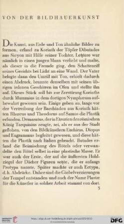 Von der Bildhauerkunst
