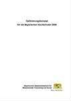 Optimierungskonzept für die Bayerischen Hochschulen 2008