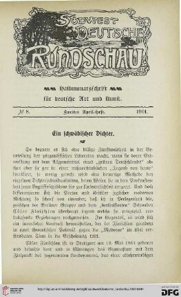 1: Ein schwäbischer Dichter
