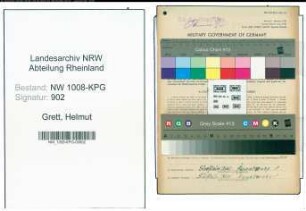 Entnazifizierung Helmut Grett , geb. 26.09.1914 (Verwalter)