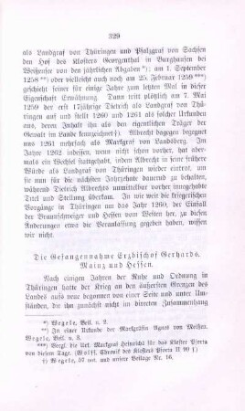 Die Gefangennahme Erzbischof Gerhards. Mainz und Hessen.