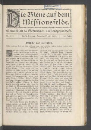 Nr. 9/10. September/Oktober 1919